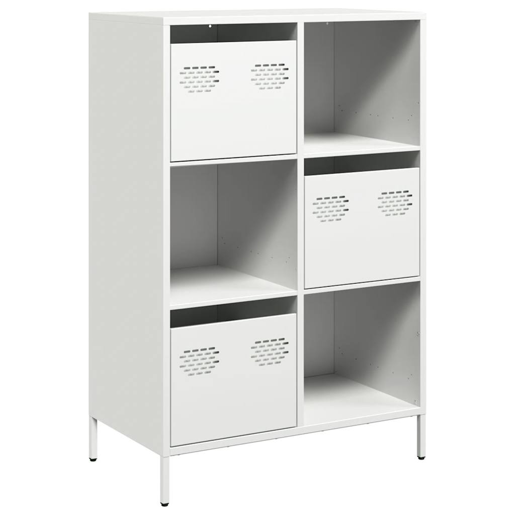 Credenza Bianca 68x39x103,5 cm in Acciaio
