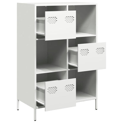Credenza Bianca 68x39x103,5 cm in Acciaio