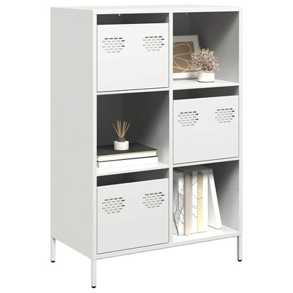 Credenza Bianca 68x39x103,5 cm in Acciaio