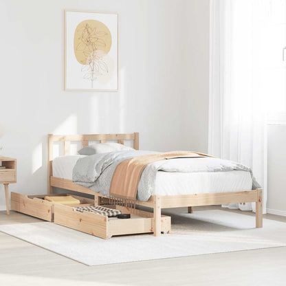 Letto senza Materasso 90x200 cm in Legno Massello di Pino