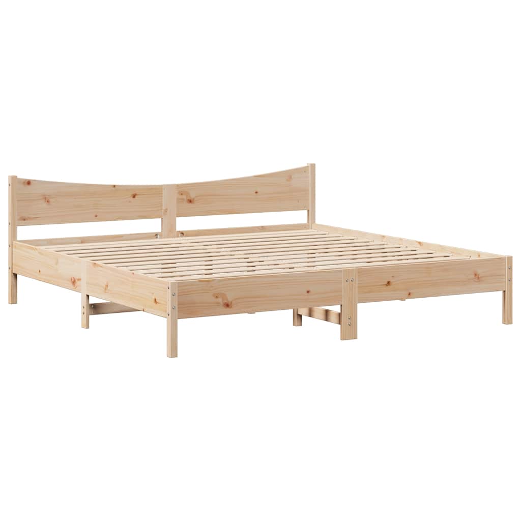 Giroletto con Cassetti 200x200 cm in Legno Massello di Pino