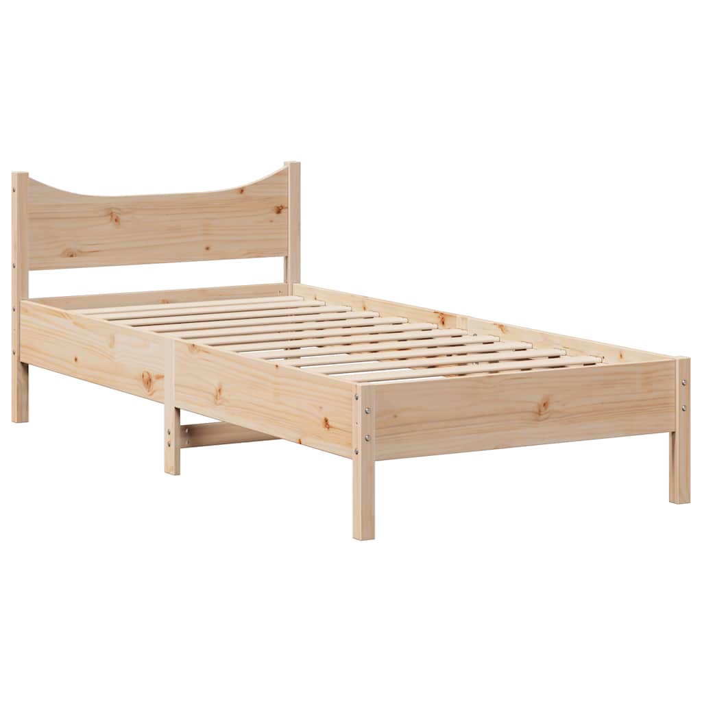 Giroletto con Cassetti 90x200 cm in Legno Massello di Pino