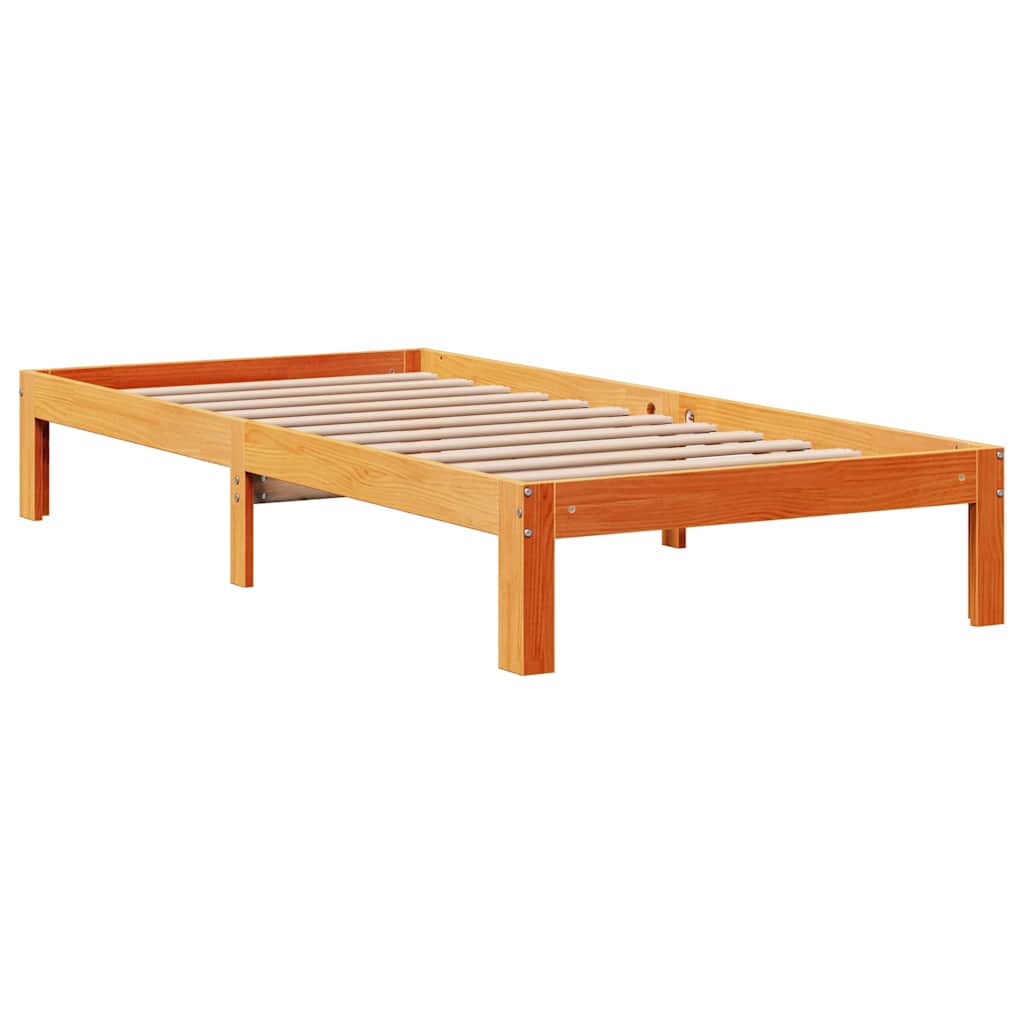 Giroletto Cassetti Marrone Cera 100x200 cm Legno Massello Pino