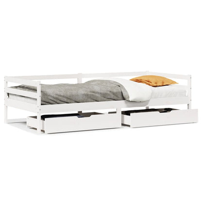Dormeuse con Cassetti 90x200 cm Legno Massello Pino