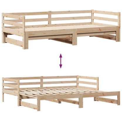 Divano Letto Estraibile con Cassetti senza Materasso 80x200 cm