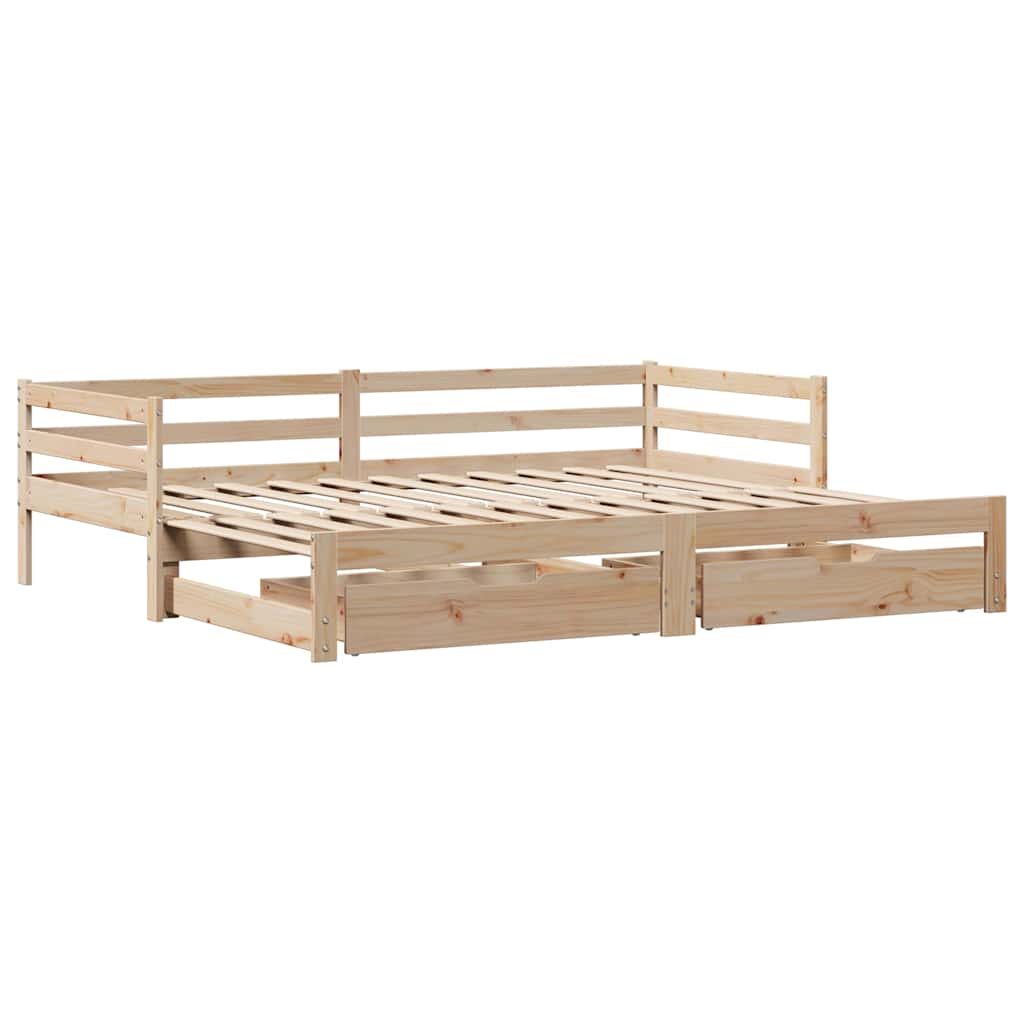 Divano Letto Estraibile con Cassetti senza Materasso 90x200 cm