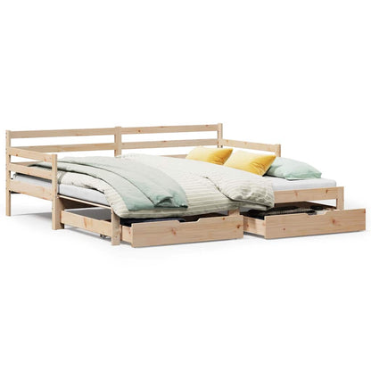 Divano Letto Estraibile con Cassetti senza Materasso 90x200 cm