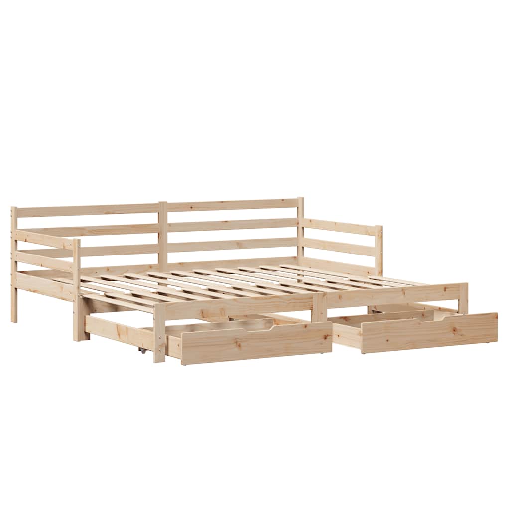 Divano Letto Estraibile con Cassetti senza Materasso 90x200 cm