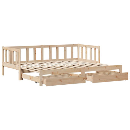 Divano Letto Estraibile con Cassetti senza Materasso 80x200 cm