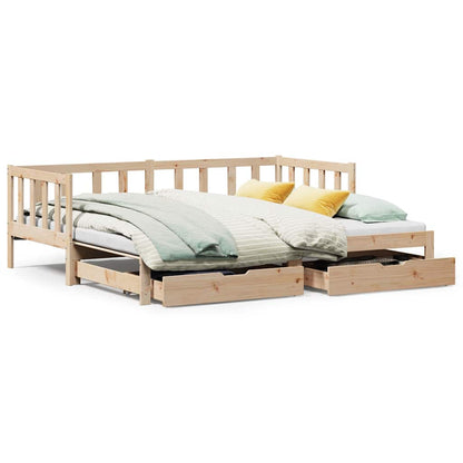 Divano Letto Estraibile con Cassetti senza Materasso 90x200 cm