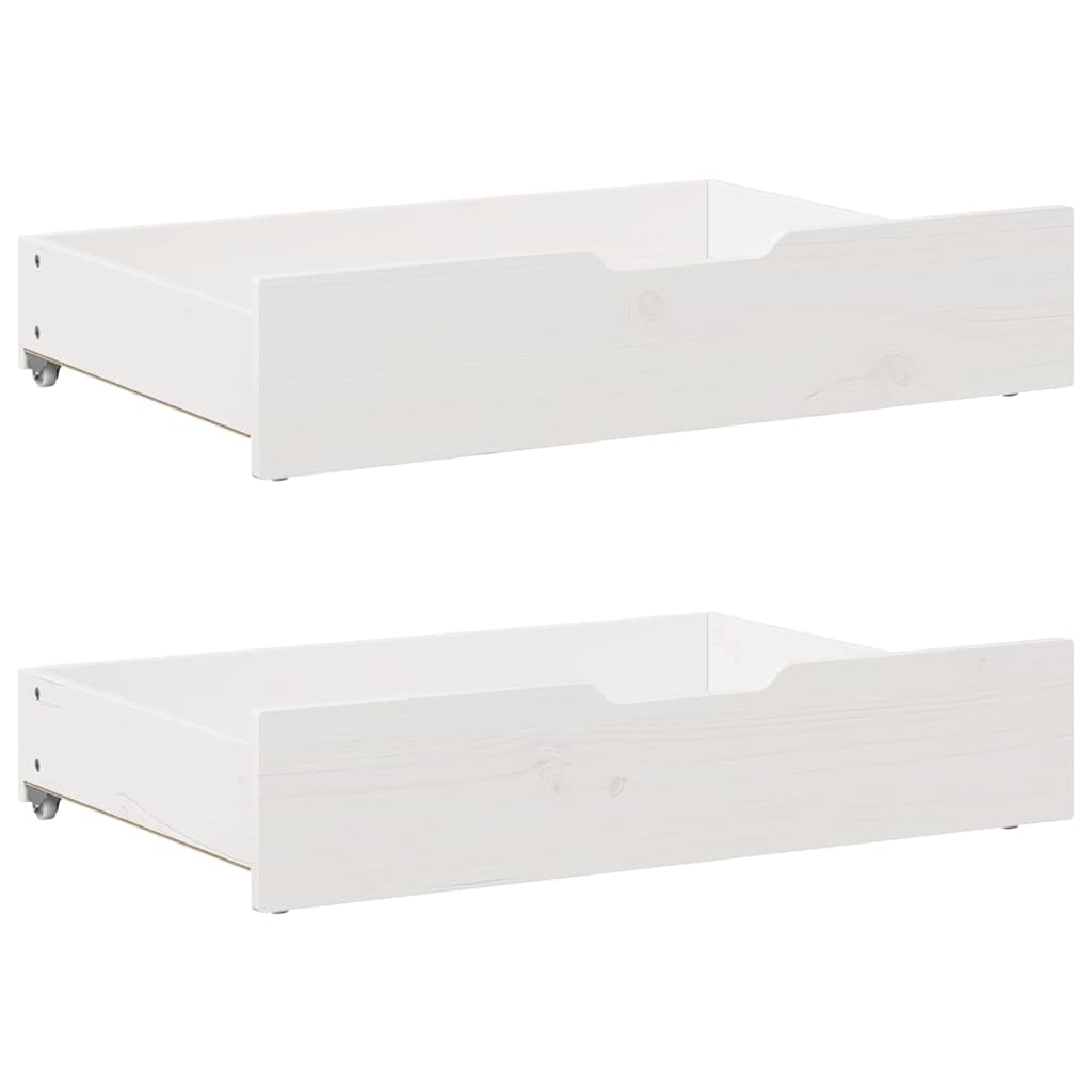 Letto Estraibile con Cassetti senza Materasso Bianco 90x200 cm