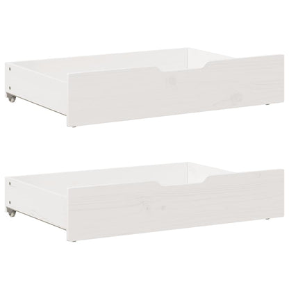 Letto Estraibile con Cassetti senza Materasso Bianco 80x200 cm