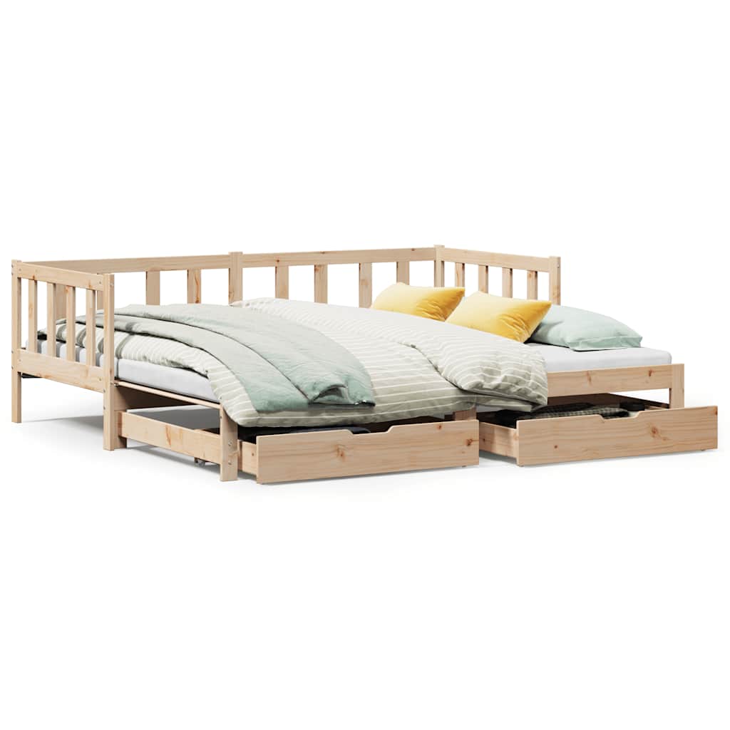 Divano Letto Estraibile con Cassetti senza Materasso 90x190 cm