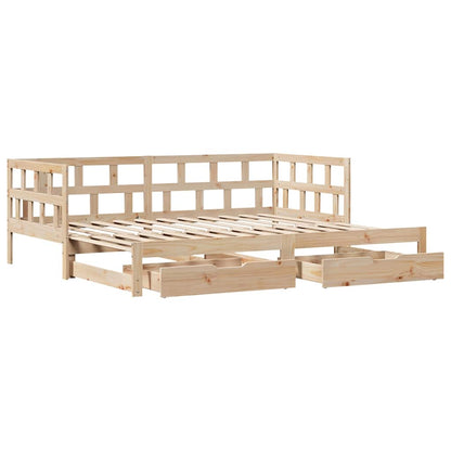 Divano Letto Estraibile con Cassetti senza Materasso 90x190 cm