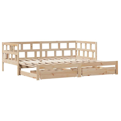 Divano Letto Estraibile con Cassetti senza Materasso 90x200 cm