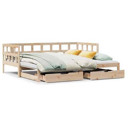 Divano Letto Estraibile con Cassetti senza Materasso 90x190 cm
