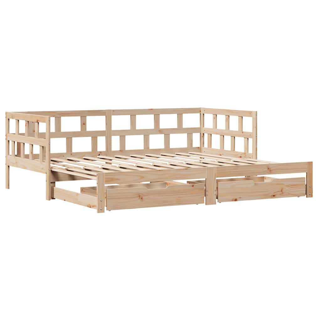 Divano Letto Estraibile con Cassetti senza Materasso 90x190 cm