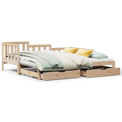 Divano Letto Estraibile con Cassetti senza Materasso 90x200 cm
