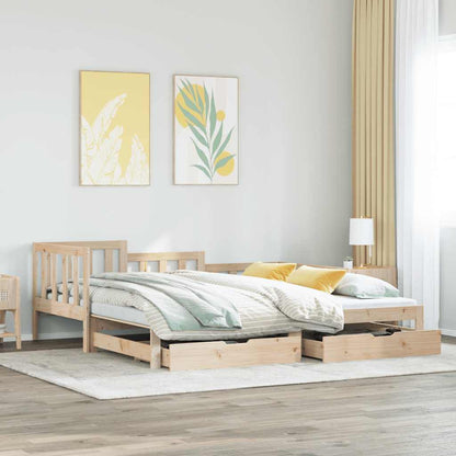 Divano Letto Estraibile con Cassetti senza Materasso 90x200 cm
