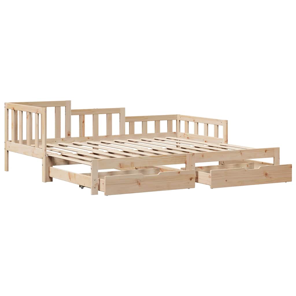 Divano Letto Estraibile con Cassetti senza Materasso 90x190 cm