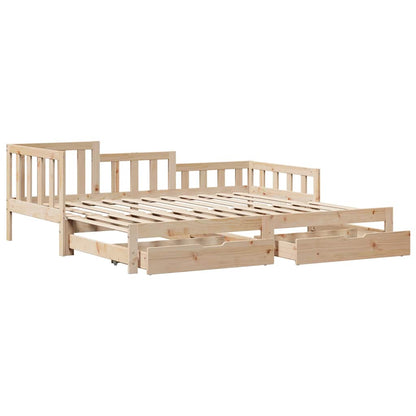 Divano Letto Estraibile con Cassetti senza Materasso 90x190 cm