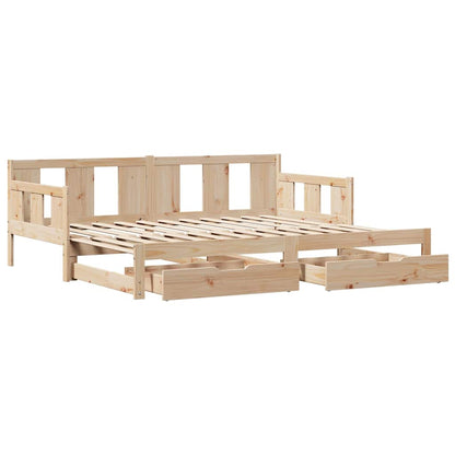 Divano Letto Estraibile con Cassetti senza Materasso 90x200 cm