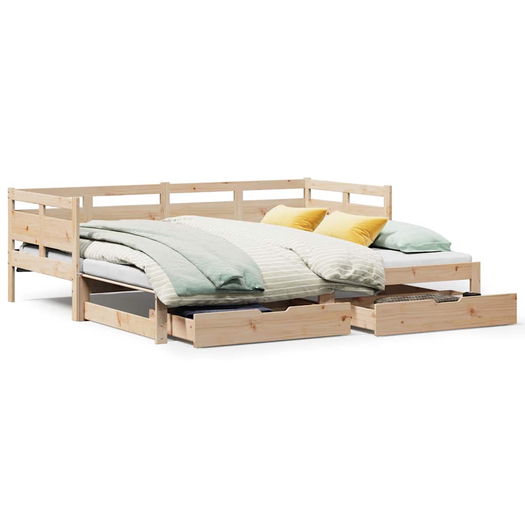Divano Letto Estraibile con Cassetti senza Materasso 90x200 cm