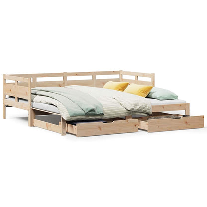 Divano Letto Estraibile con Cassetti senza Materasso 90x200 cm