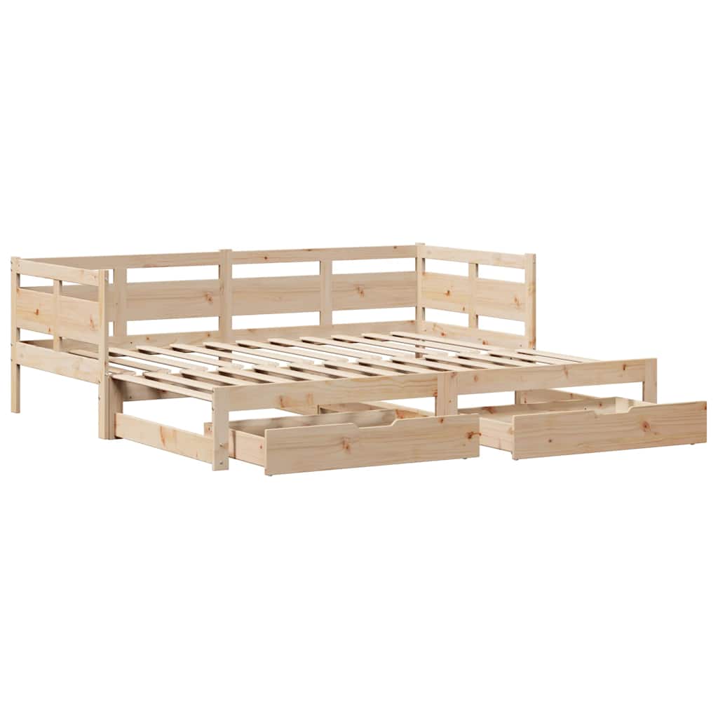 Divano Letto Estraibile con Cassetti senza Materasso 80x200 cm