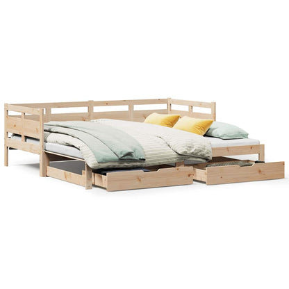 Divano Letto Estraibile con Cassetti senza Materasso 90x190 cm