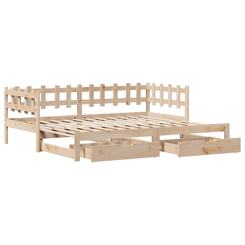 Divano Letto Estraibile con Cassetti senza Materasso 90x200 cm