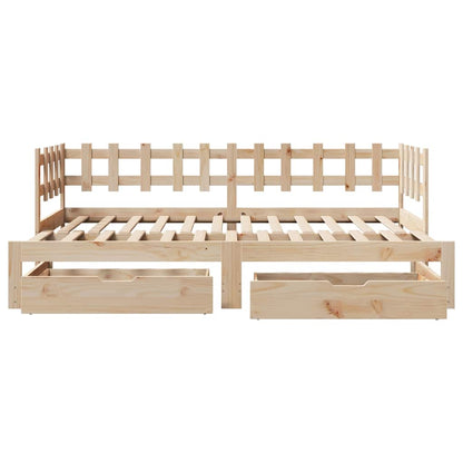 Divano Letto Estraibile con Cassetti senza Materasso 90x200 cm