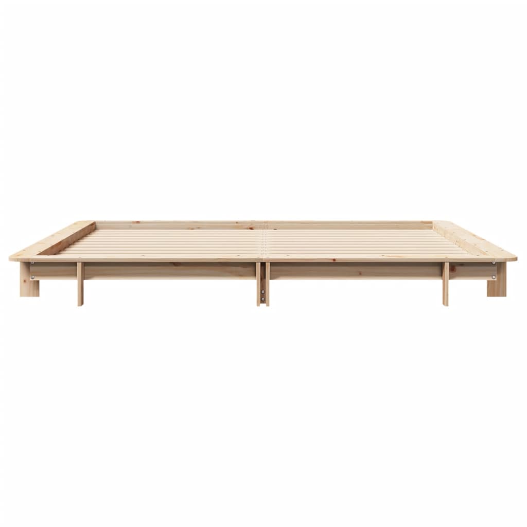 Letto senza Materasso 200x200 cm in Legno Massello di Pino