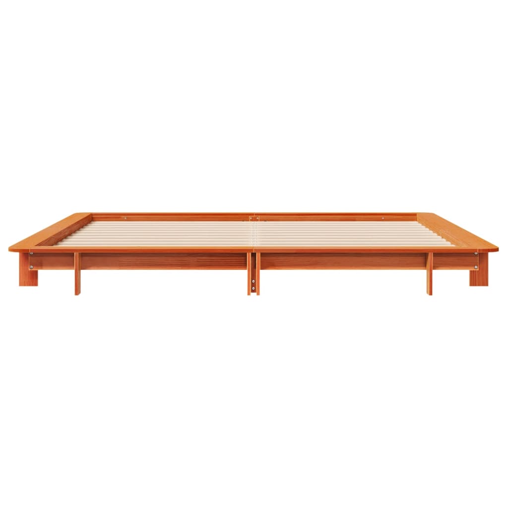 Letto senza Materasso Marrone Cera 180x200 cm in Legno di Pino
