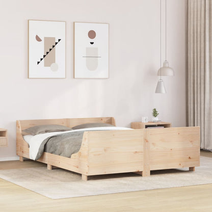 Letto senza Materasso 140x190 cm in Legno Massello di Pino