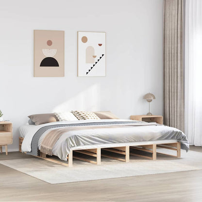 Letto senza Materasso 180x200 cm in Legno Massello di Pino