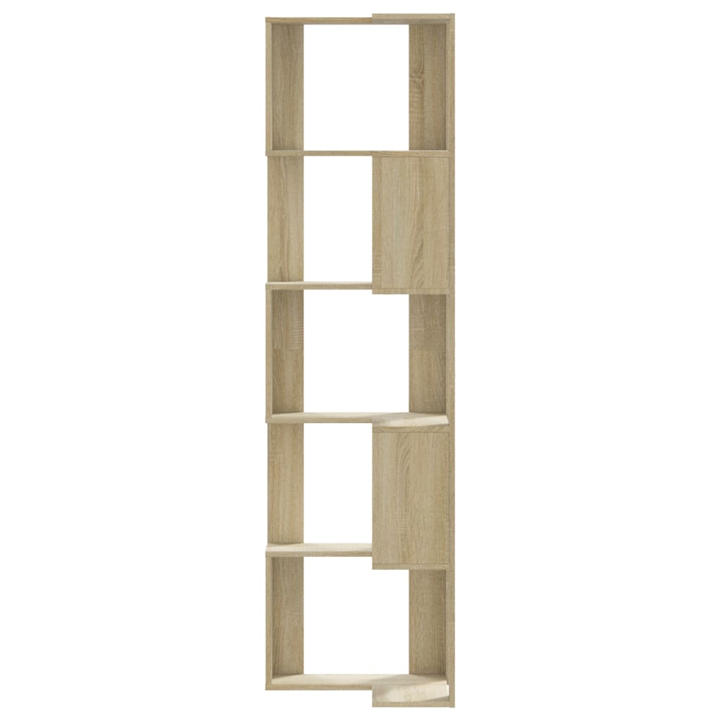 Libreria Angolare 5Ripiani Rovere Sonoma 50x50x179 cm Legno