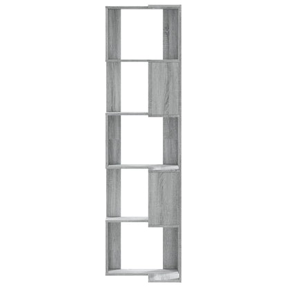 Libreria Angolare 5Ripiani Grigio Sonoma 50x50x179 cm Legno
