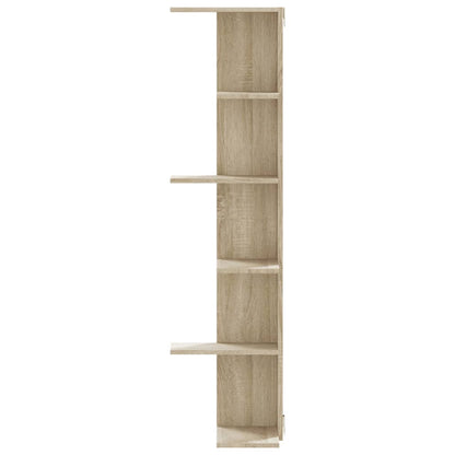 Scaffale Angolare Muro Rovere Sonoma 36,5x36,5x140 cm Legno