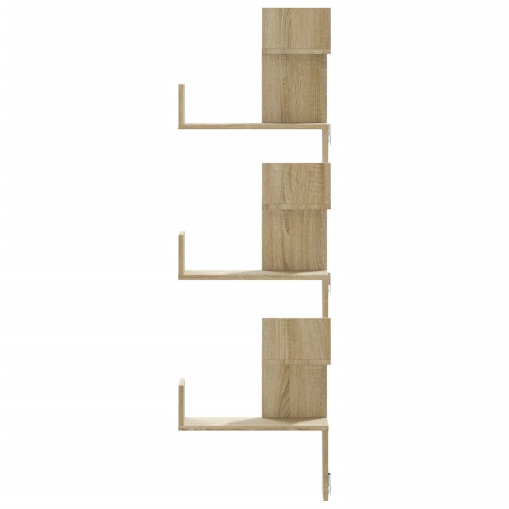 Scaffale Angolare a Muro Sonoma 45x45x147 cm Legno Multistrato