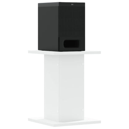 Supporti Altoparlanti 2 pz Bianchi 30x30x40cm Legno Multistrato