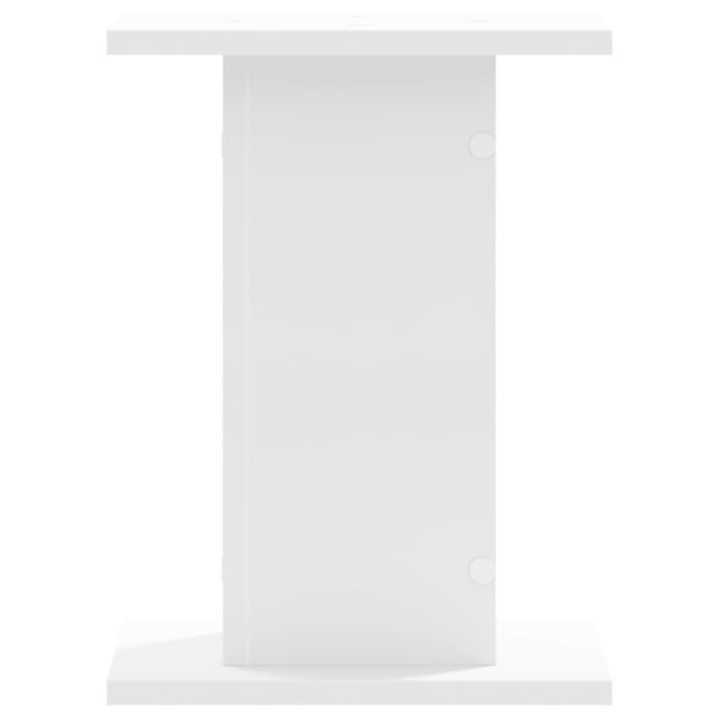 Supporti Altoparlanti 2 pz Bianchi 30x30x40cm Legno Multistrato