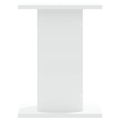 Supporti Altoparlanti 2 pz Bianchi 30x30x40cm Legno Multistrato