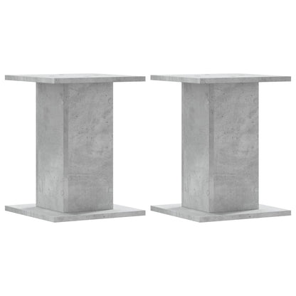 Supporti Altoparlanti 2 pz Grigio 30x30x40 cm Legno Multistrato