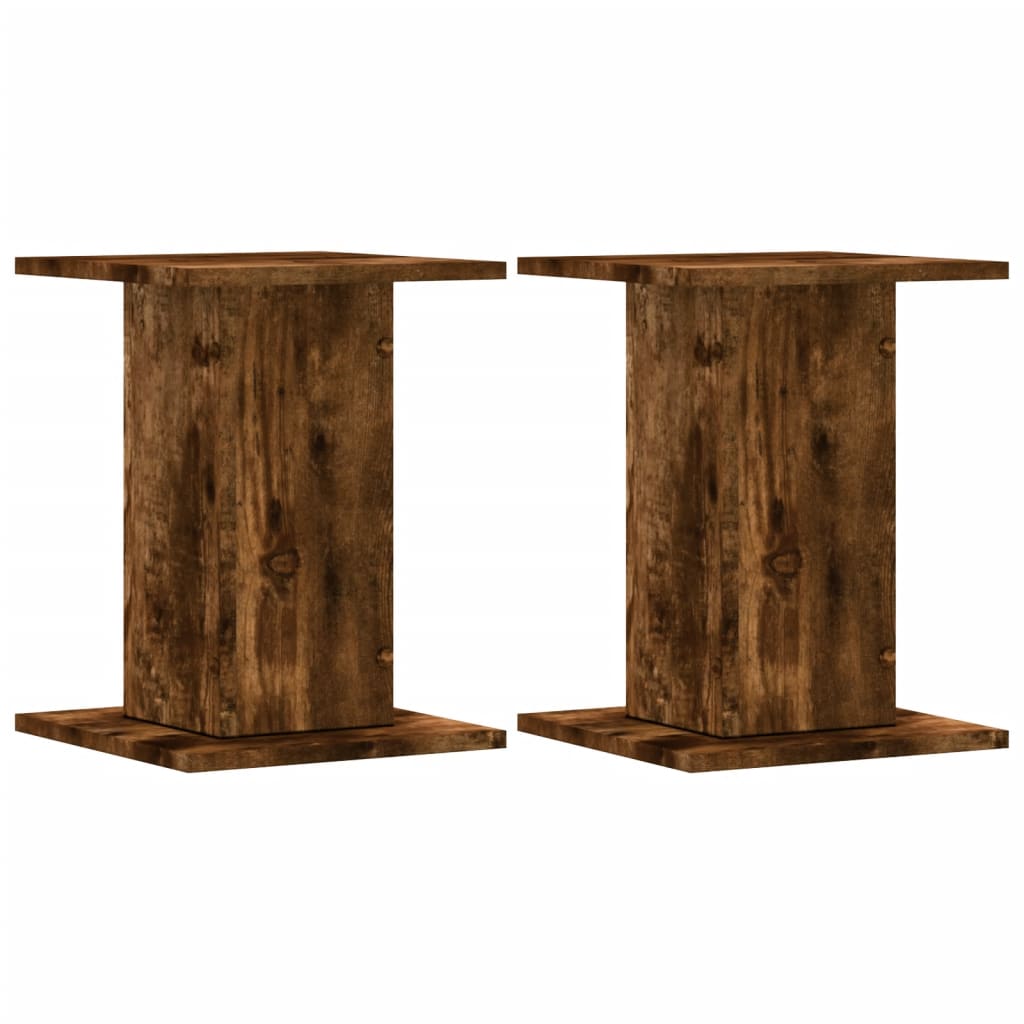 Supporti Altoparlanti 2 pz Rovere 30x30x40 cm Legno Multistrato