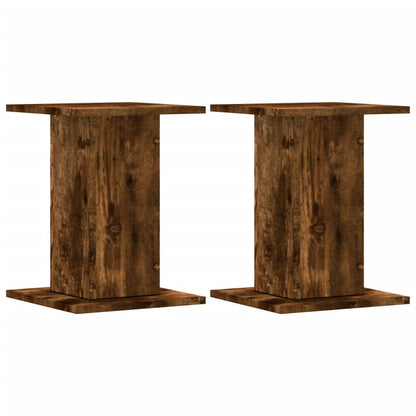 Supporti Altoparlanti 2 pz Rovere 30x30x40 cm Legno Multistrato