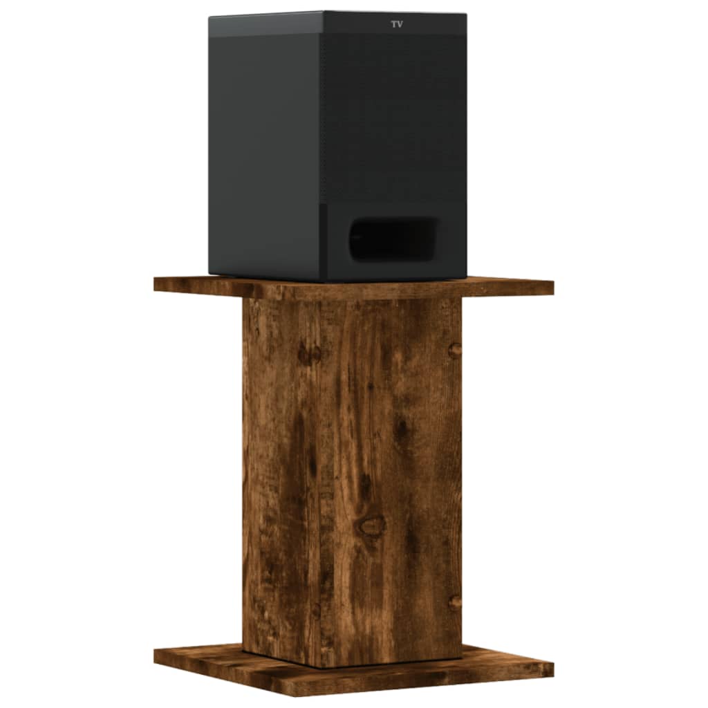 Supporti Altoparlanti 2 pz Rovere 30x30x40 cm Legno Multistrato