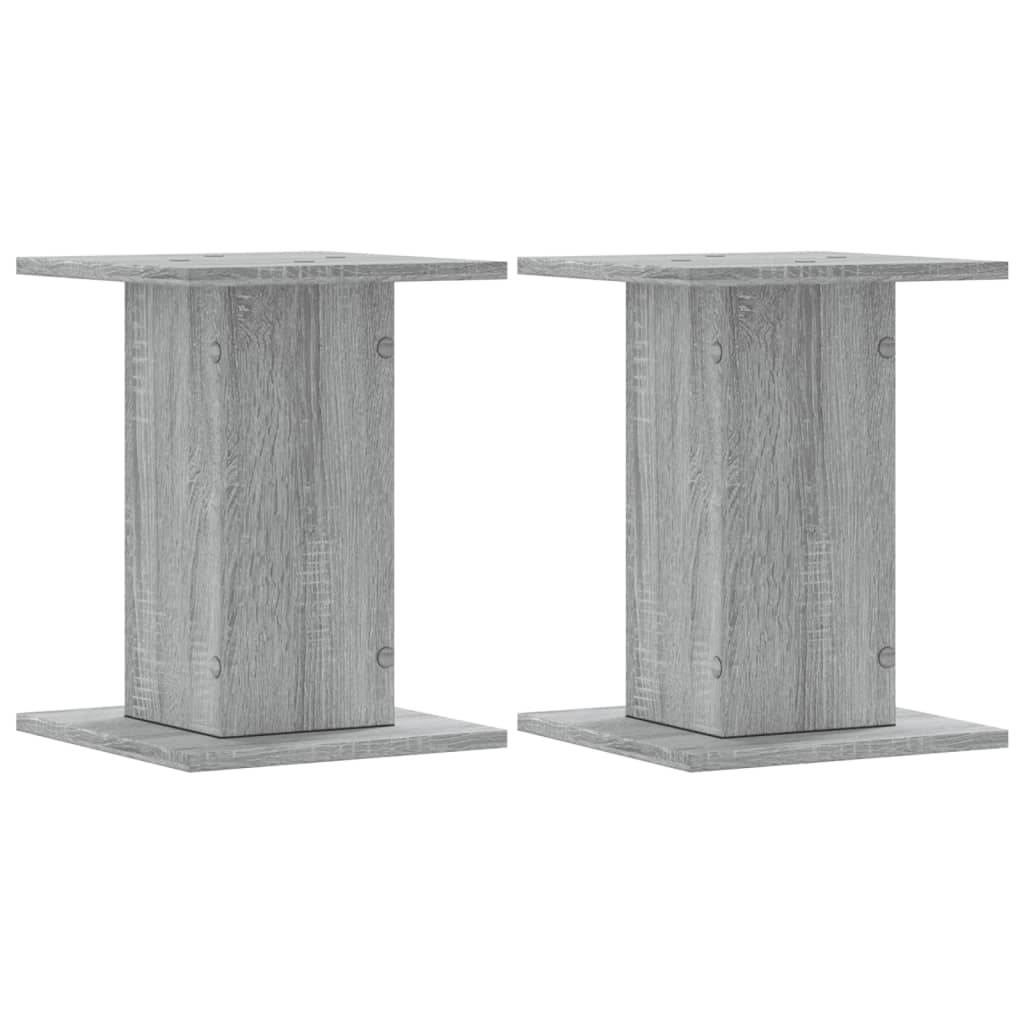 Supporti Altoparlanti 2 pz Grigio Sonoma 30x30x40cm Multistrato