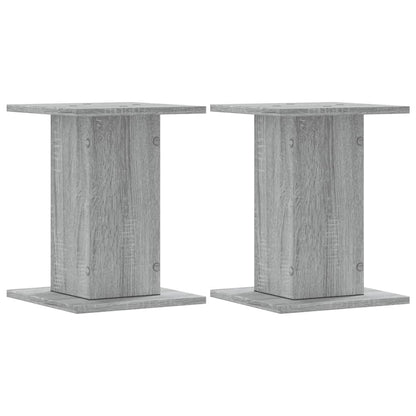 Supporti Altoparlanti 2 pz Grigio Sonoma 30x30x40cm Multistrato