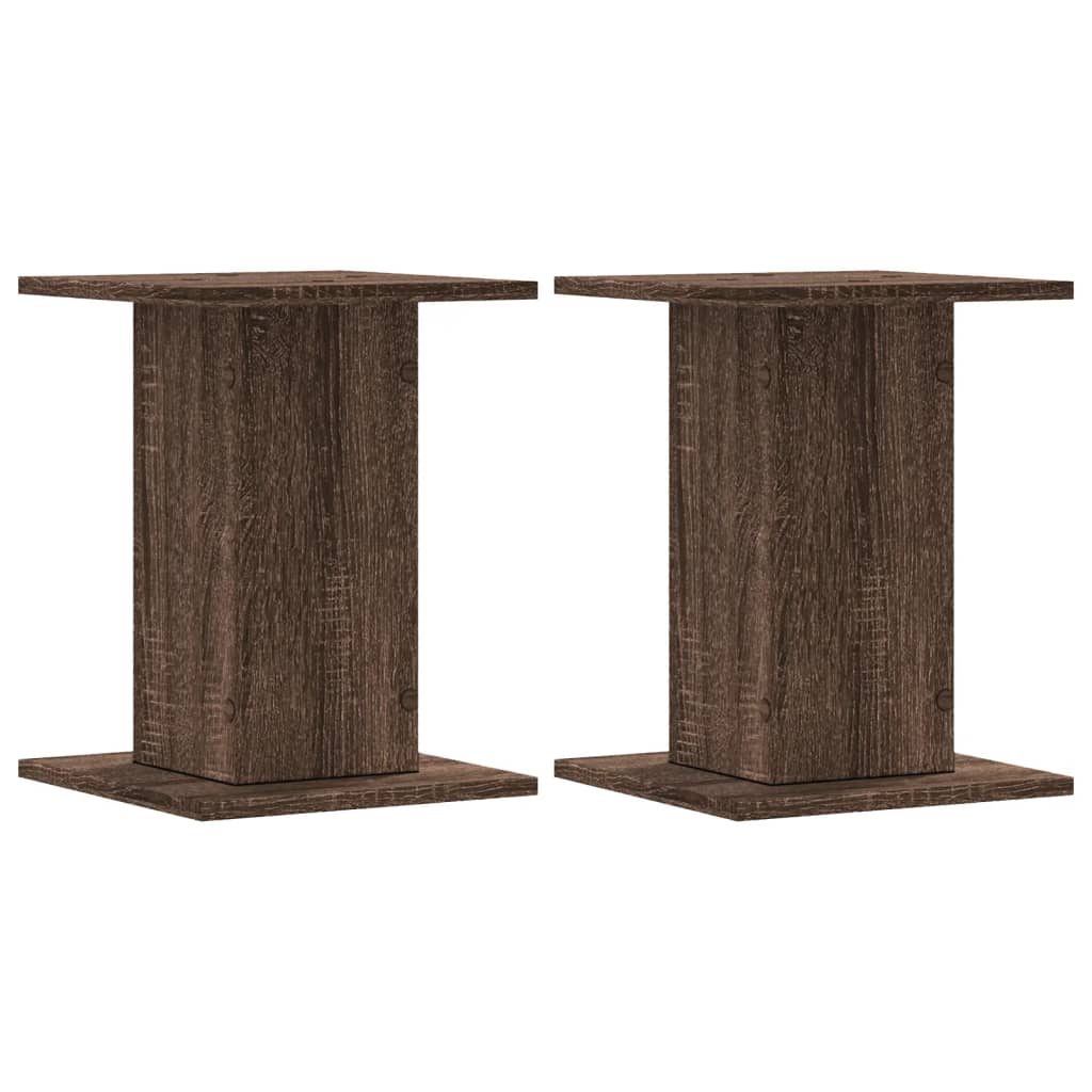 Supporti Altoparlanti 2 pz Marrone 30x30x40cm Legno Multistrato